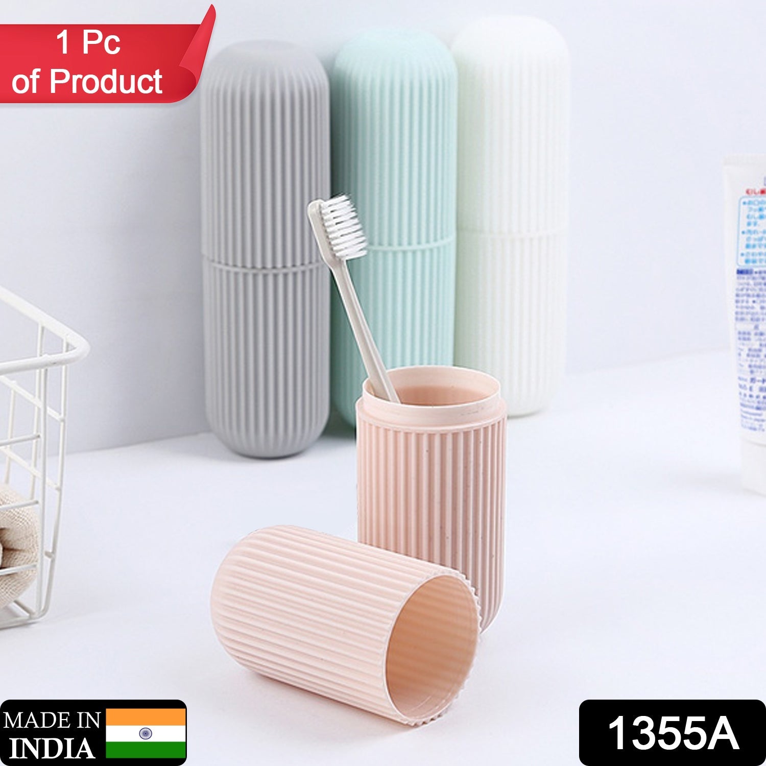 1355A Capsule Shape Travel Toothbrush Toothpaste Case Holder Portable Toothbrush Storage Plastic Toothbrush Holder (Multicolor) DeoDap 1355A Capsule Shape Travel Toothbrush Toothpaste Case Holder Portable Toothbrush Storage Plastic Toothbrush Holder (Multicolor) DeoDap